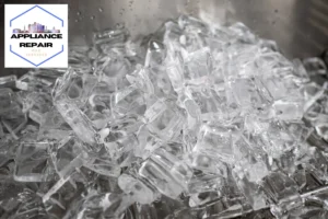 ice cubes on ice maker machine