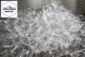 ice cubes in ice maker machine