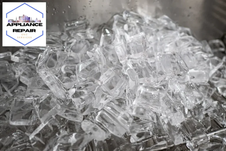 ice cubes in ice maker machine
